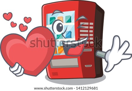With heart vending machine next to character door