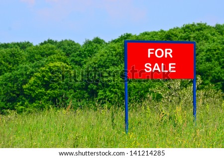 Land for sale concept