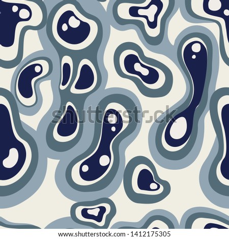 Seamless camouflage modern pattern divorces blue and milky color.Water. Print on fabric texture on textile paper.Design.Vector