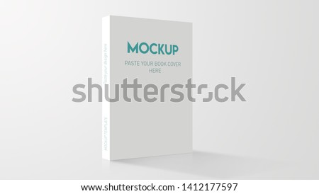 book cover template, clean mock up, paste your design here Royalty-Free Stock Photo #1412177597