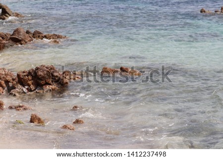 Rocks on the beach side in Sardinia