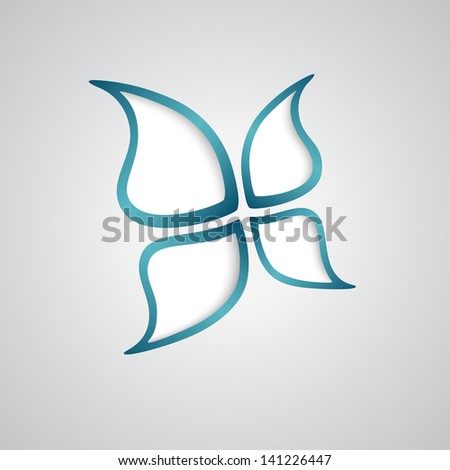 space for text with a frame in the shape of a butterfly's wings