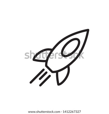 rocket icon, logo design template 