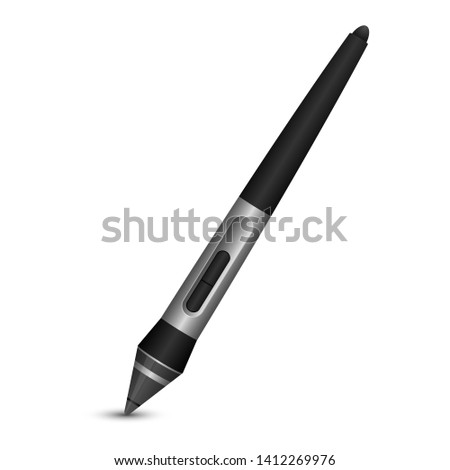 Graphic tablet drawing pen vector design illustration isolated on white background