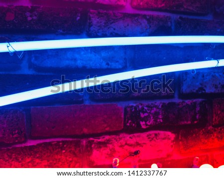 blue line with neon lights
