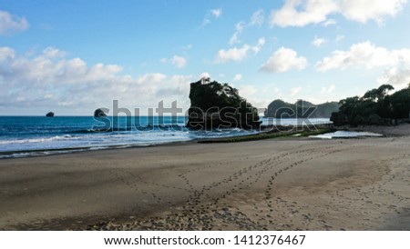 the beauty of the island on the beach, malang indonesia Royalty-Free Stock Photo #1412376467