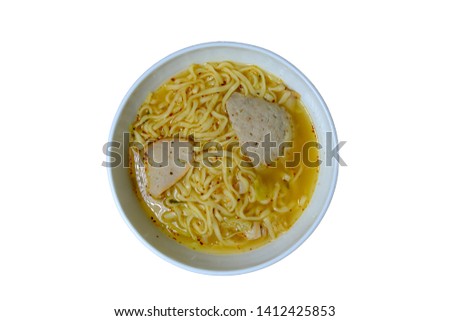 Tom Yum Noodles with Minced Fish Meat