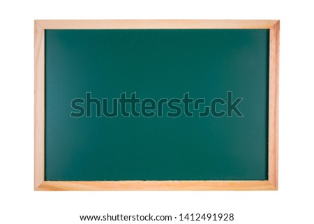Blackboard with frame border isolated on white background