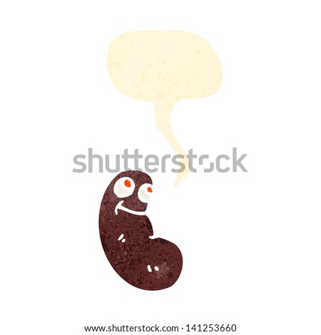 retro cartoon kidney with speech bubble