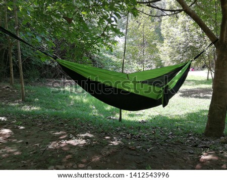 hammock for using when they travel in Nation Park and forest