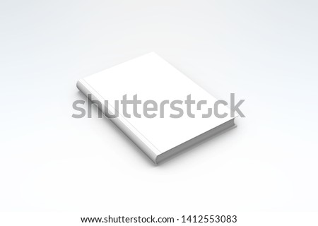 Blank book cover on white background Royalty-Free Stock Photo #1412553083