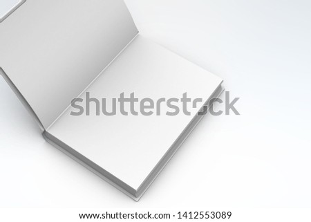 Blank book cover on white background Royalty-Free Stock Photo #1412553089