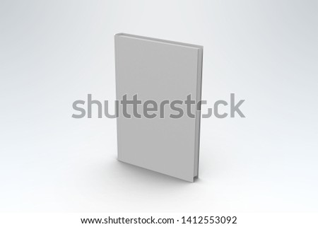 Blank book cover on white background Royalty-Free Stock Photo #1412553092