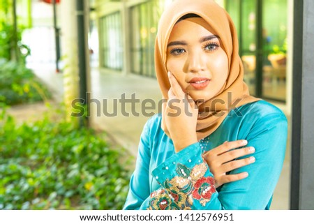 Pretty muslimah woman with lifestyle concept