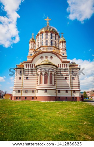 Catedrala Sfantul Ioan Botezatorul in Fagaras. Fagaras, Brasov County, Romania.