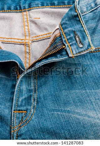Blue denim jeans texture, background