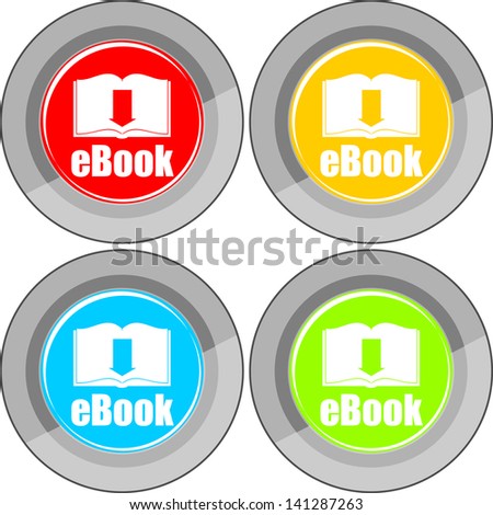 e book, icons, vector