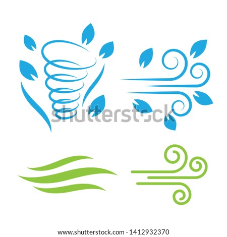 Wind icon set. Air icons vector set