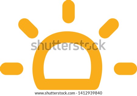 illustration of yellow sun icon