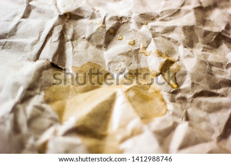 Kraft texture. Paper for design. Texture of old paper. Kraft paper crumpled. Closeup of craft paper.
