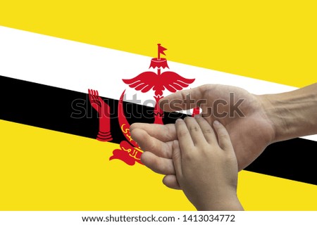 Flag of Brunei, intergration of a multicultural group of young people