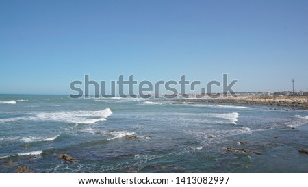 The coast by the ocean in casablanca in morocco