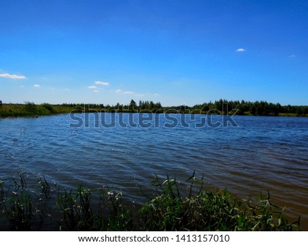 Russian nature on a warm summer day. an ideal place for tourism and recreation.