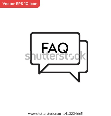 FAQ, frequently asked questions vector icon. Elements for mobile concepts and web apps. Royalty-Free Stock Photo #1413234665