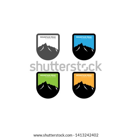 Set of mountain and outdoor adventures logo  mountain labels and design elements