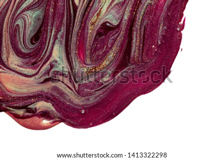 Photo of marble nail polish background 70s psychedelic style