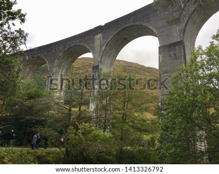 The Glenfinnan Viaduct in Glenfinnan, Scotland