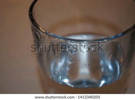 Glass of water with droplets