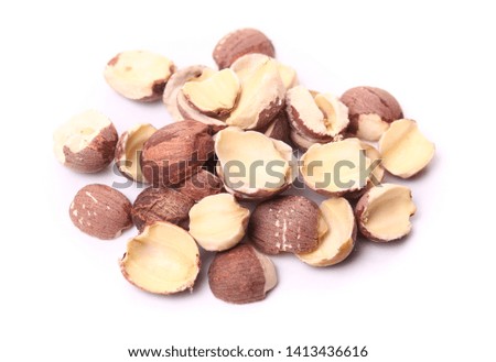 Chinese herbal medicine - lotus seed on white background