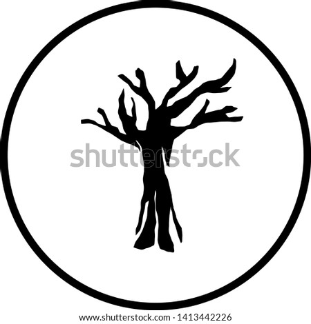 winter or dead tree with no leaves symbol