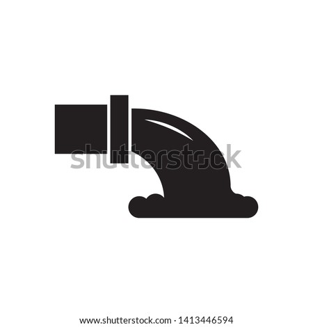 factory waste icon, logo template Royalty-Free Stock Photo #1413446594