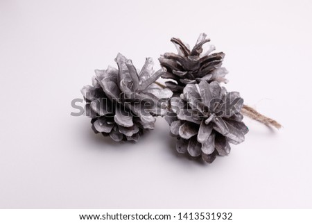 decorative cones on a white background