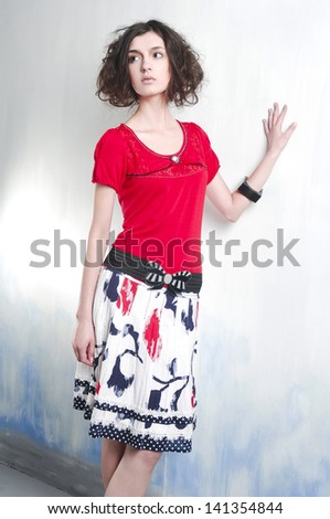 Beautiful casual young woman posing