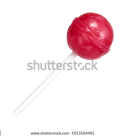 Color lollipop, bright cool candy. Isolated on white background Royalty-Free Stock Photo #1413564482