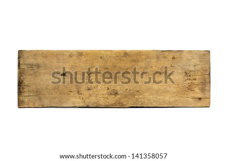 Plank wood isolated on white background