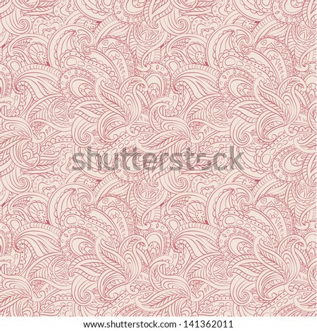 Vector floral paisley seamless pattern