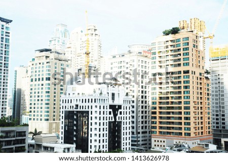 The construction area of ​​the new city skyline