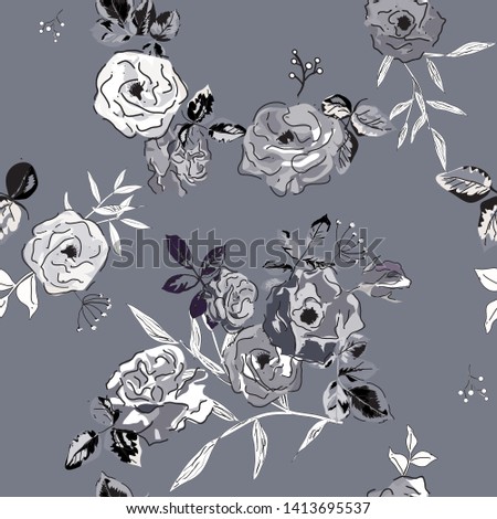 Floral seamless pattern with beautiful flowers. flowers Pattern for summer fashion prints. - Vector 