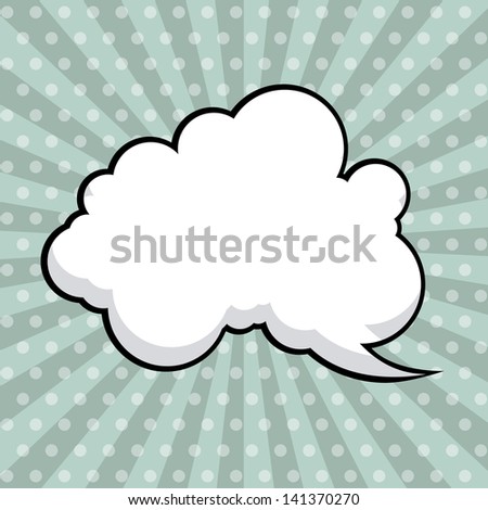 bubble icon cloud over ground background vector illustration