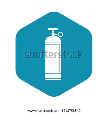 Compressed gas container icon in simple style isolated vector illustration