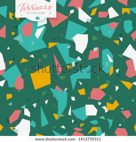 Terrazzo seamless pattern. Seamless print for business cards, invitations, packaging, social networks, textile design.