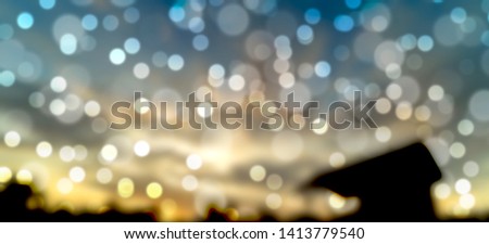 Beautiful natural bokeh background with cool natural background
