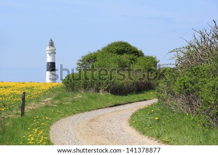 Path to the lighthouse of Kampen on the Island of Sylt, Germany
