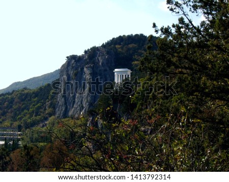 Livadia. Royal arbor. View on mountains of Livadia in the Crimea