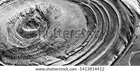 Milky way, allegory, abstract naturalism, Black and white photo, abstract photography of landscapes of the deserts of Africa from the air, aerial view, contemporary photographic art, 