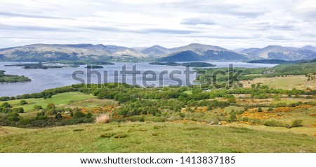 Conic Hill, Balmaha, West Hiland Way Track, long distance hike - Scotland, UK Royalty-Free Stock Photo #1413837185